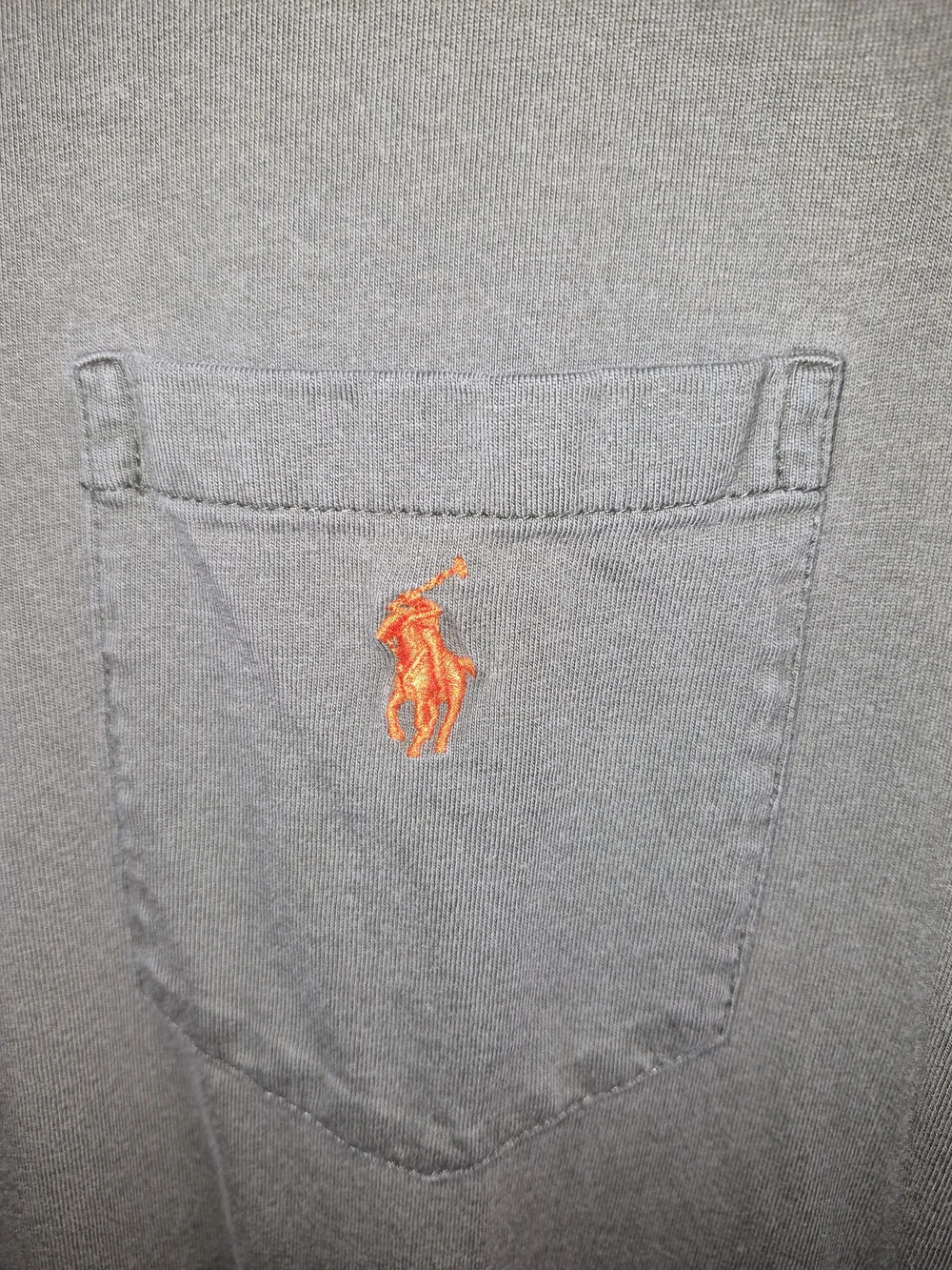 Polo by Ralph Lauren Olive Green Short Sleeve Pocket Tee with Orange Pony